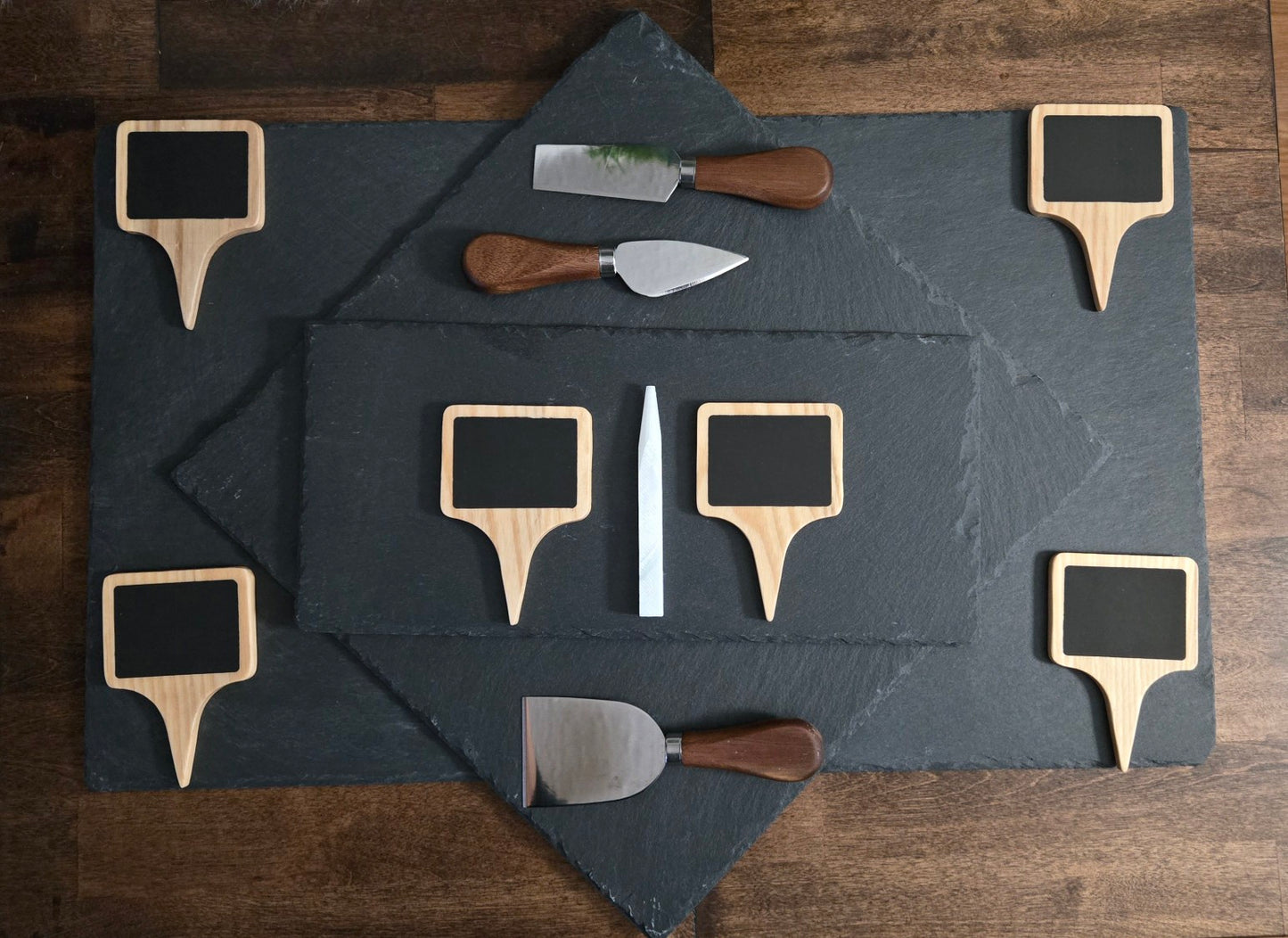 Personalized Slate Serving Set – Engraved Charcuterie Board & Accessories | Made in Edmonton