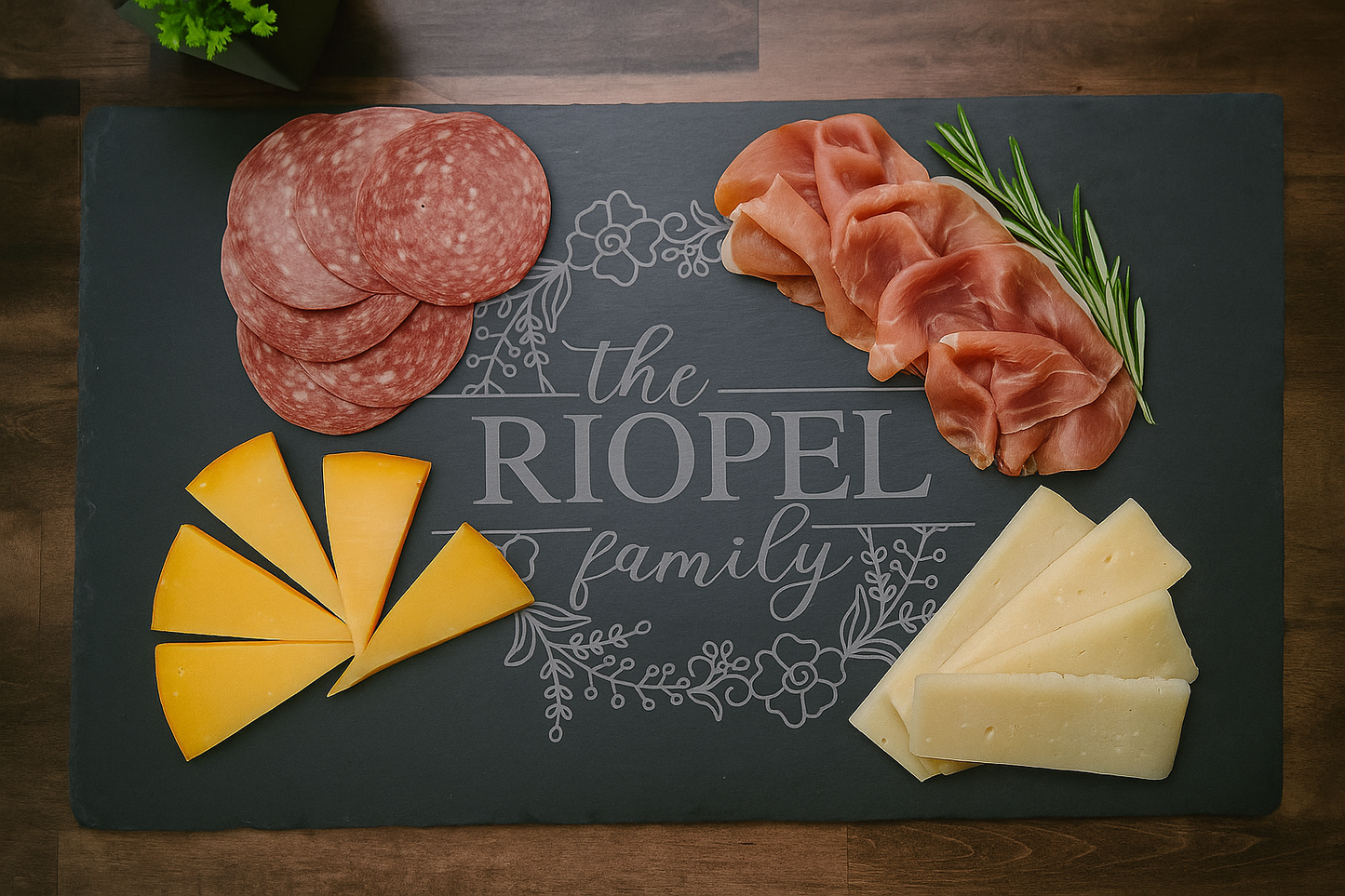Personalized Slate Serving Set – Engraved Charcuterie Board & Accessories | Made in Edmonton