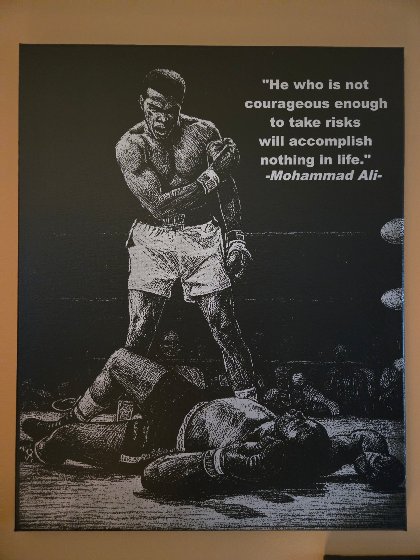 Sports Legends Engraved Canvas Wall Art – Custom Laser Etched