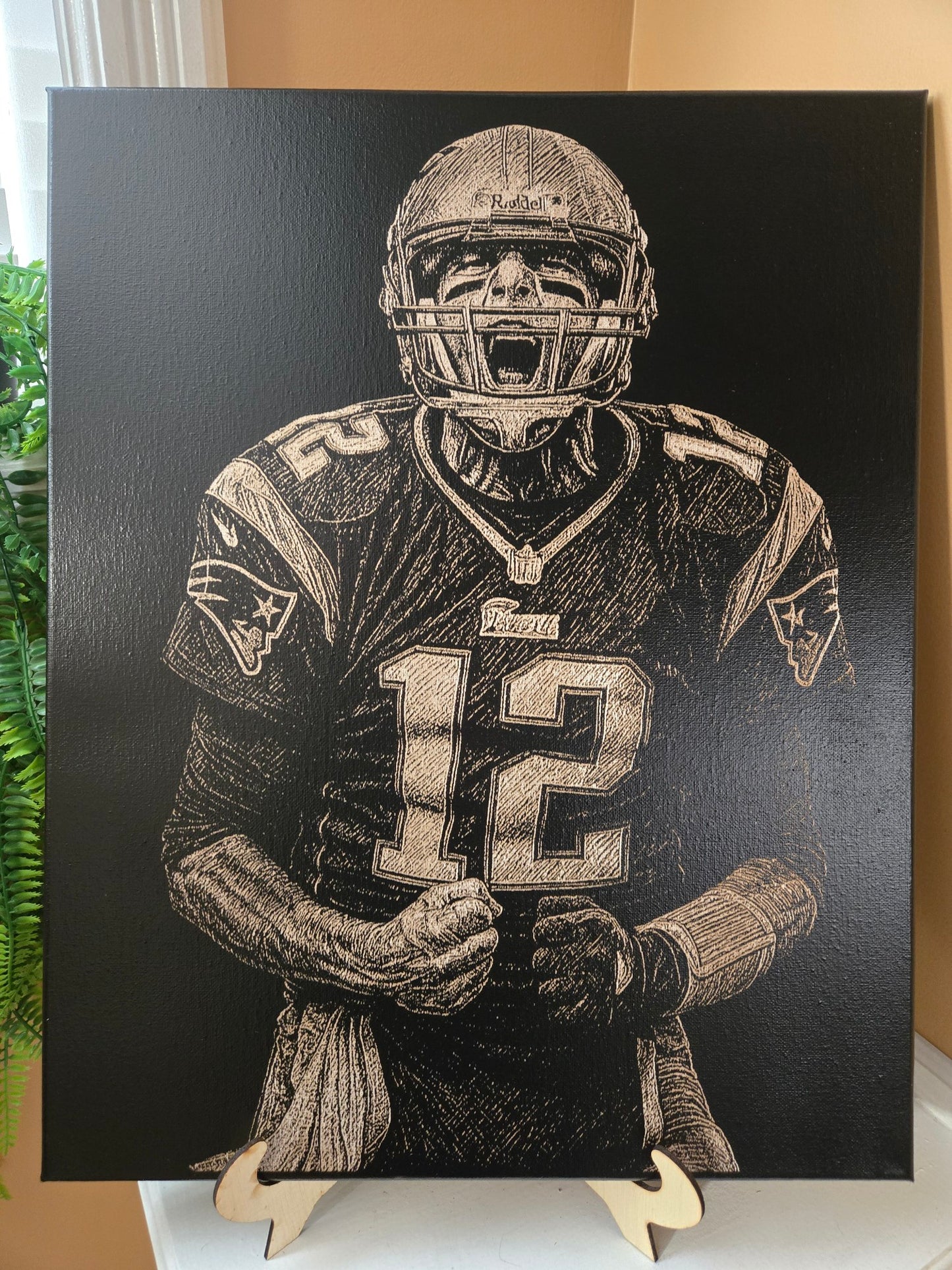 Sports Legends Engraved Canvas Wall Art – Custom Laser Etched