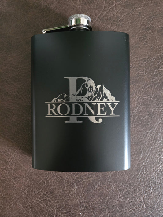 Personalized 8oz Stainless Steel Flask with Funnel – Engraved Hip Flask Gift (Canada)