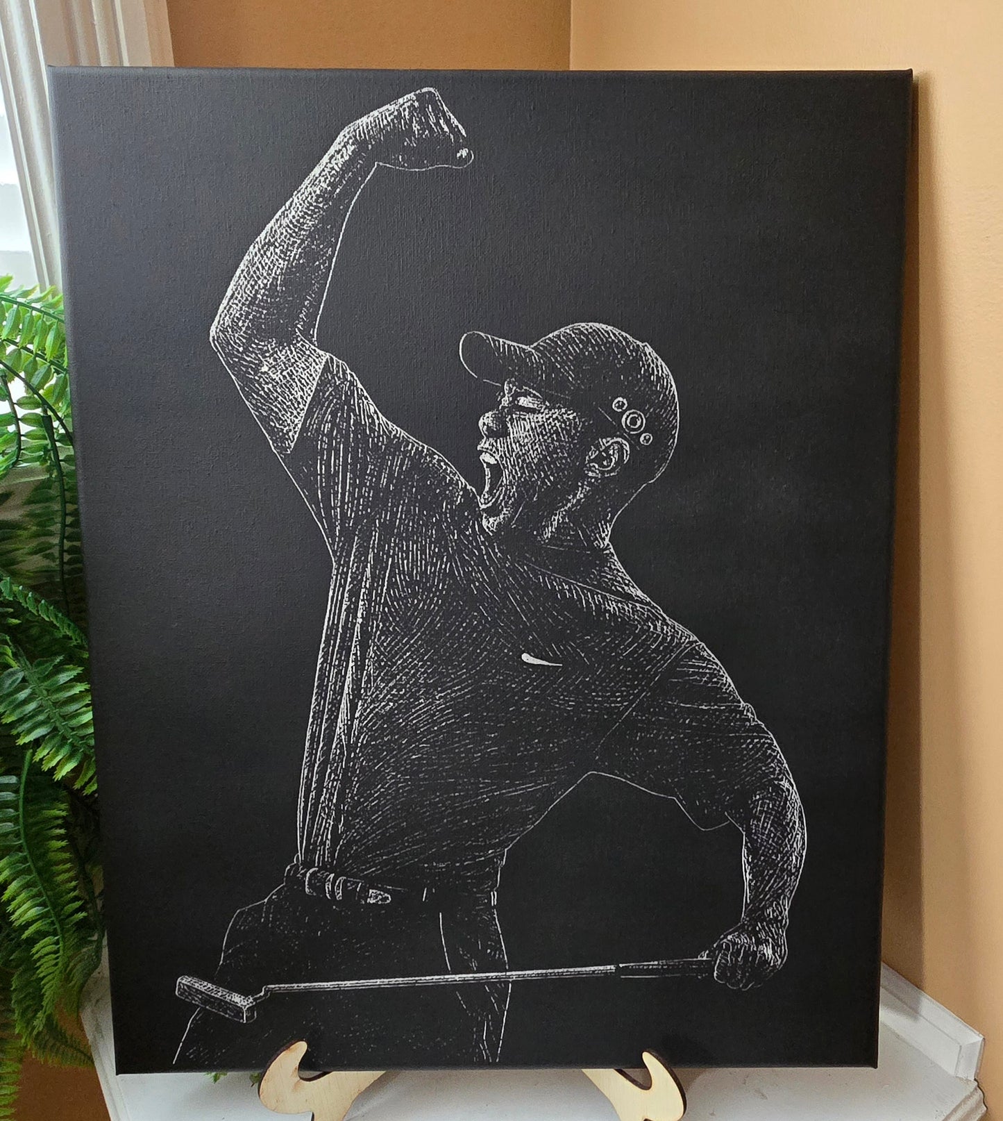 Sports Legends Engraved Canvas Wall Art – Custom Laser Etched